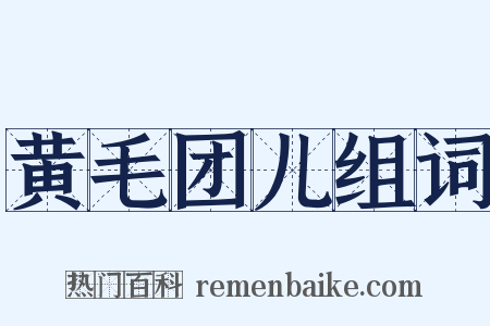 黄毛团儿组词是什么意思的图片